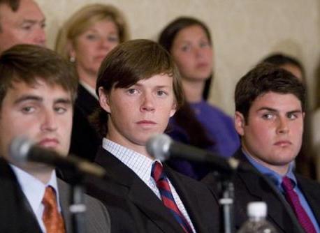 David Evans, Collin Finnerty, and Reade Seligmann